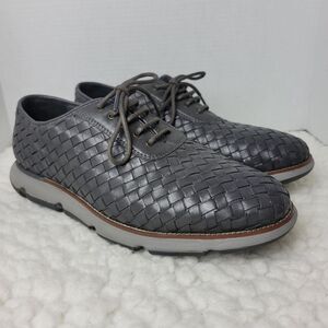 Cole Haan 4.zerogrand Woven Oxford Men's Size 9 Gray Cordovan Leather Shoes